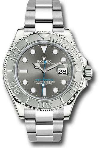 Replica Rolex 126622 Steel and Platinum Yacht-Master 40 Watch - Dark Rhodium Dial - 3235 Movement